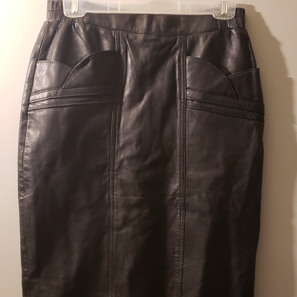 Leather Pencil Skirt